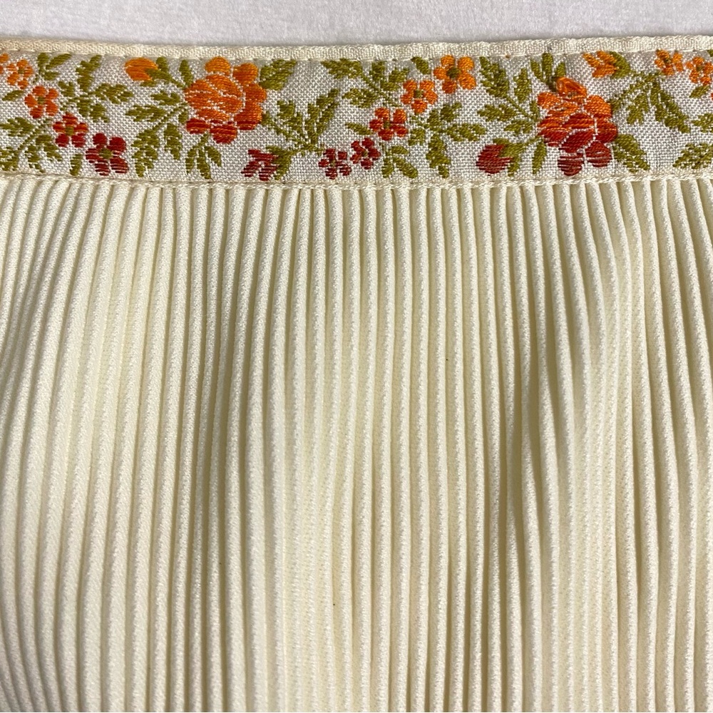 Vintage 70’s Vicky Vaughn Cream Ruffle Maxi Dress Tiered Bohemian Hippie S - Picture 6 of 10